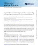 Cover page: Recommendations for interpreting zooplankton metabarcoding and integrating molecular methods with morphological analyses