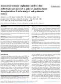 Cover page: Association between implantable cardioverter-defibrillator and survival in patients awaiting heart transplantation: A meta-analysis and systematic review