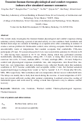 Cover page: Transient human thermophysiological and comfort responses indoors after simulated summer commutes