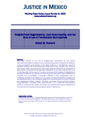 Cover page: Neighborhood Organizations, Local Accountability and the Rule of Law in Two Mexican Municipalities