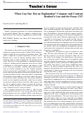 Cover page: When Can One Test an Explanation? Compare and Contras Benford’s Law and the Fuzzy CLT