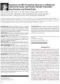 Cover page: Assessment of HBV Preventive Services in a Medically Underserved Asian and Pacific Islander Population Using Provider and Patient Data