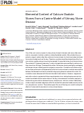Cover page: Elemental Content of Calcium Oxalate Stones from a Canine Model of Urinary Stone Disease.