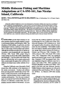 Cover page: Middle Holocene Fishing and Maritime Adaptations at CA-SNI-161, San Nicolas Island, California