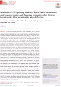 Cover page: Interleukin-27R Signaling Mediates Early Viral Containment and Impacts Innate and Adaptive Immunity after Chronic Lymphocytic Choriomeningitis Virus Infection