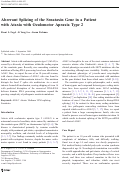 Cover page: Aberrant Splicing of the Senataxin Gene in a Patient with Ataxia with Oculomotor Apraxia Type 2