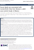 Cover page: Serum lipids are associated with nonalcoholic fatty liver disease: a pilot case-control study in Mexico