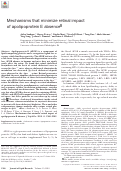 Cover page: Mechanisms that minimize retinal impact of apolipoprotein E absence[S]