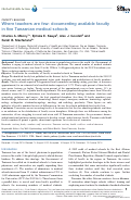 Cover page: Where teachers are few: documenting available faculty in five Tanzanian medical schools.