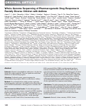 Cover page: Whole-Genome Sequencing of Pharmacogenetic Drug Response in Racially Diverse Children with Asthma