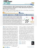 Cover page: Combining Brillouin Light Scattering Spectroscopy and Machine-Learned Interatomic Potentials to Probe Mechanical Properties of Metal-Organic Frameworks.