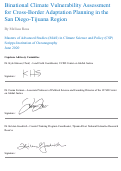 Cover page: Binational Climate Vulnerability Assessmentfor Cross-Border Adaptation Planning in theSan Diego-Tijuana Region