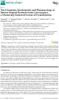 Cover page: The Chemistry, Biochemistry and Pharmacology of Marine Natural Products from Leptolyngbya, a Chemically Endowed Genus of Cyanobacteria