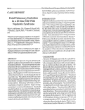 Cover page: Fatal Pulmonary Embolism in a 10-Year Old With Nephrotic Syndrome