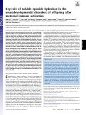 Cover page: Key role of soluble epoxide hydrolase in the neurodevelopmental disorders of offspring after maternal immune activation