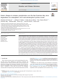 Cover page: Future changes in extreme precipitation over the San Francisco Bay Area: Dependence on atmospheric river and extratropical cyclone events