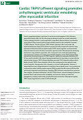 Cover page: Cardiac TRPV1-afferent signaling promotes arrhythmogenic ventricular remodeling after myocardial infarction