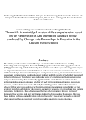 Cover page: Embracing the Burden of Proof: New Strategies for Determining Predictive Links Between Arts Integration Teacher Professional Development, Student Arts Learning, and Student Academic Achievement Outcomes