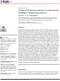 Cover page: Temporal fitness fluctuations in experimental Arabidopsis thaliana populations