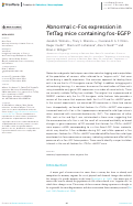 Cover page: Abnormal c-Fos expression in TetTag mice containing fos-EGFP