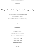 Cover page: Principles of sensorimotor integration and olfactory processing