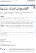 Cover page: Association between in vitro susceptibility and clinical outcomes in fungal keratitis.