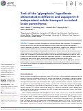 Cover page: Test of the 'glymphatic' hypothesis demonstrates diffusive and aquaporin-4-independent solute transport in rodent brain parenchyma