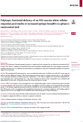 Cover page: Polytopic fractional delivery of an HIV vaccine alters cellular responses and results in increased epitope breadth in a phase 1 randomized trial