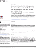 Cover page: Burden of HIV and Syphilis: A Comparative Evaluation between Male Sex Workers and Non-Sex-Worker Men Who Have Sex with Men in Urban China