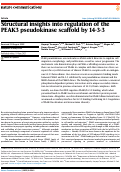 Cover page: Structural insights into regulation of the PEAK3 pseudokinase scaffold by 14-3-3.