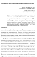 Cover page: The Effects of the Moroccan Advanced Regionalization Process in Western Sahara