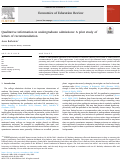 Cover page of Qualitative information in undergraduate admissions: A pilot study of letters of recommendation