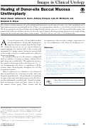 Cover page: Healing of Donor-site Buccal Mucosa Urethroplasty