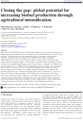 Cover page: Closing the gap: global potential for increasing biofuel production through agricultural intensification