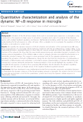 Cover page: Quantitative characterization and analysis of the dynamic NF-kappaB response in microglia