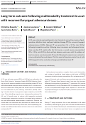 Cover page: Long-term outcome following multimodality treatment in a cat with recurrent laryngeal adenocarcinoma.