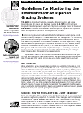 Cover page: Rangeland Management Series: Guidelines for Monitoring Riparian Grazing Systems