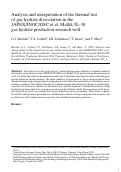 Cover page: Analysis and interpretation of the thermal test of gas hydrate dissociation in the JAPEX/JNOC/GSC et al. Mallik 5L-38 gas hydrate production research well