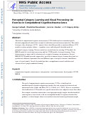 Cover page: Perceptual category learning and visual processing: An exercise in computational cognitive neuroscience