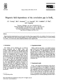 Cover page: Magnetic field dependence of the correlation gap in SmB6