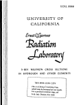 Cover page: 5-BEV NEUTRON CROSS SECTIONS IN HYDROGEN AND OTHER ELEMENTS