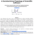 Cover page of A Sociotechnical Typology of Scientific Software