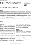 Cover page: Predictors of Death and Prolonged Renal Insufficiency in Ethylene Glycol Poisoning