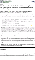 Cover page: The State of Public Health Lead Policies: Implications for Urban Health Inequities and Recommendations for Health Equity.