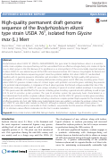 Cover page: High-quality permanent draft genome sequence of the Bradyrhizobium elkanii type strain USDA 76T, isolated from Glycine max (L.) Merr