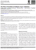 Cover page: The Role of Imatinib in Pediatric Type 1 Diabetes