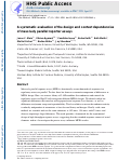 Cover page: A systematic evaluation of the design and context dependencies of massively parallel reporter assays