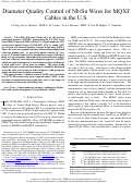 Cover page: Diameter Quality Control of Nb3Sn Wires for MQXF Cables in the USA