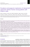 Cover page: Prevalence and prognostic implications of reduced left ventricular ejection fraction among patients with STEMI in India