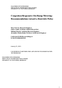 Cover page: Congestion-Responsive On-Ramp Metering: Recommendations toward a Statewide Policy